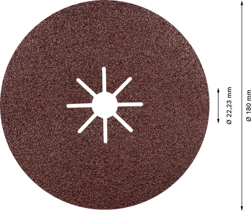 Disco de fibra cerâmica Bosch EXPERT R781 180 mm, grão 60.